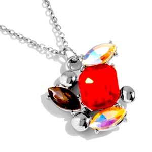 ❤️💫❤️ “PRISMATIC PROJECTION” RED NECKLACE WITH FREE EARRINGS❗️❤️💫❤️